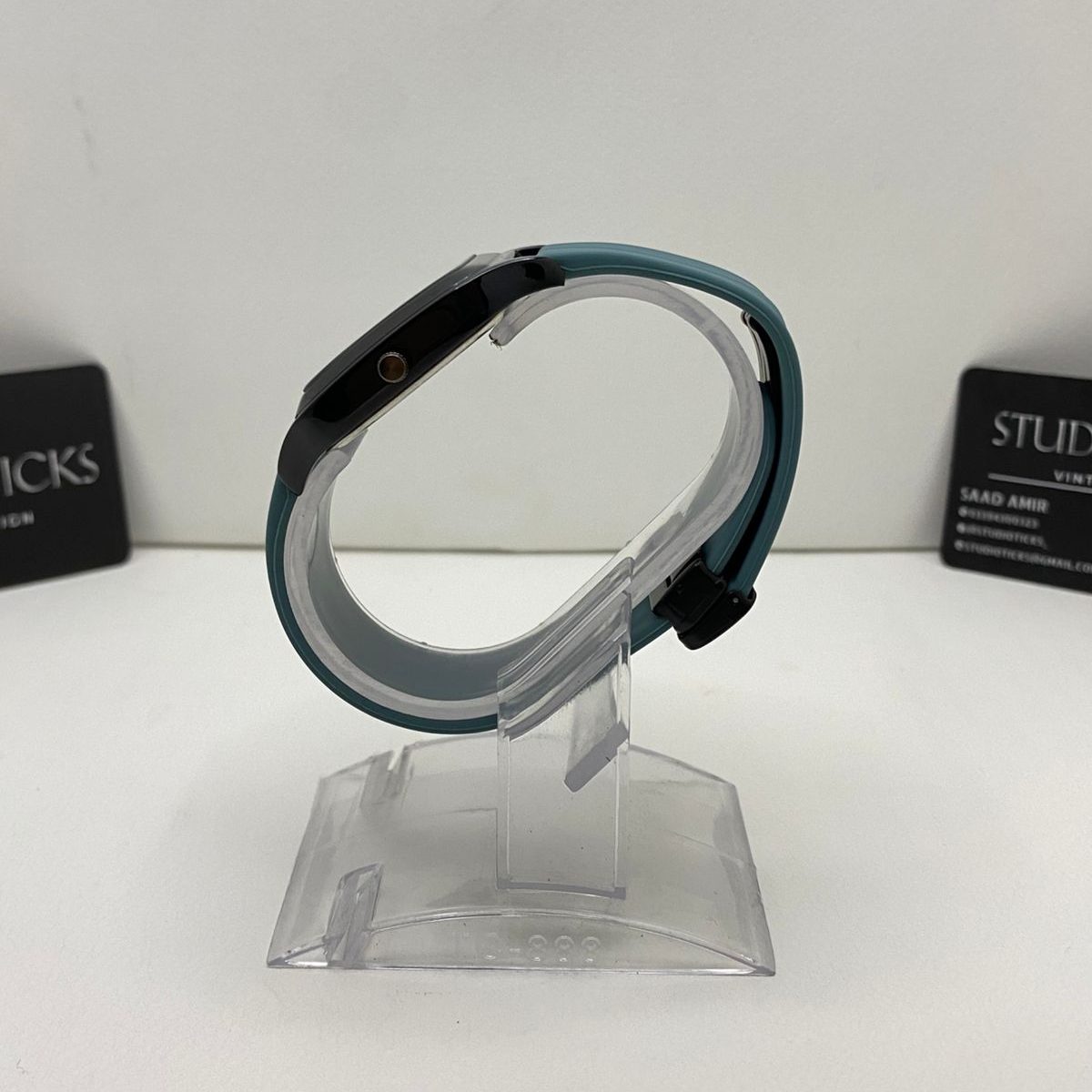 Mitina Teal Strap Square Watch - Image 4