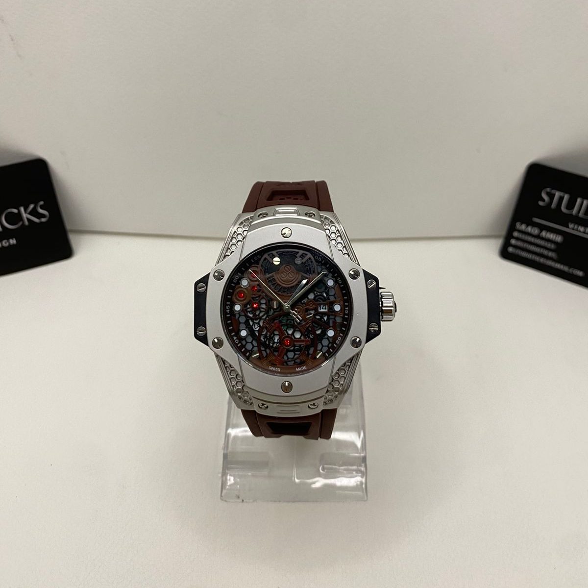 Hublot Skeleton Dial Watch (Available in 2 Colors) - Image 9